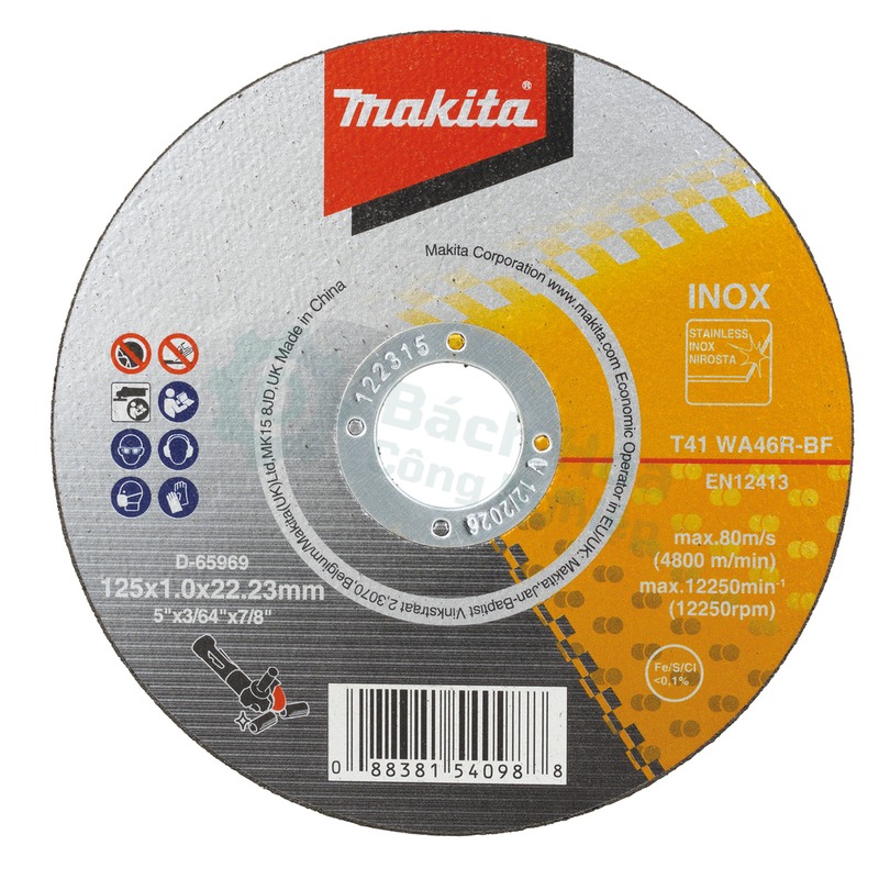 Thin inox thép cắt Makita D-65969