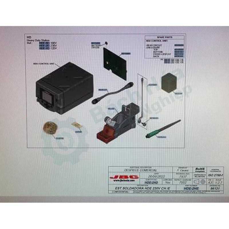 Trạm hàn điện tử công suất lớn JBC HDE-2E